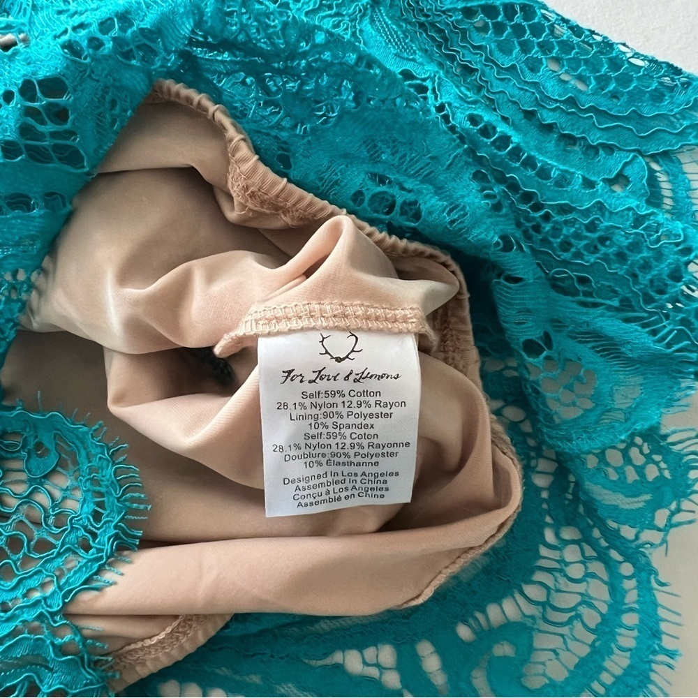 For Love & Lemons x Nasty Gal Beach Breeze Set in Teal - Picture 12 of 16